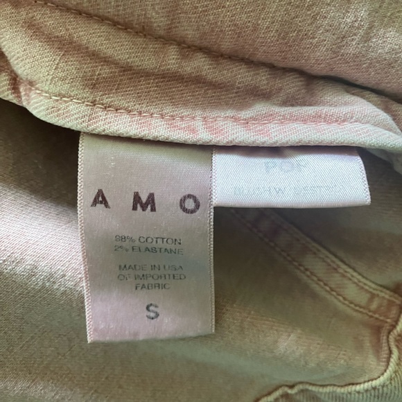 AMO Pink Distressed Denim Jacket - Picture 2 of 2